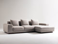 Divano angolare - Tessuto-Legno - 265x165x82 cm - Beige chiaro - Stile moderno
