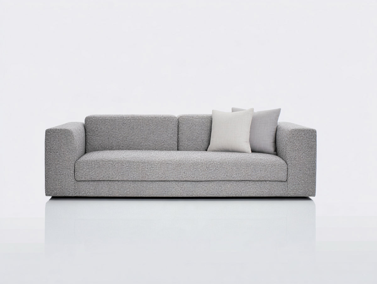 Divano a due posti - Tessuto - 186 x 90 x 82 cm - Grigio chiaro - Stile minimalista contemporaneo
