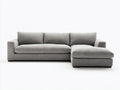Divano angolare - Tessuto-Legno - 260x160x83 cm - Grigio tortora - Stile moderno