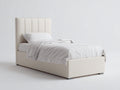 Letto singolo - Similpelle-Metallo - 210x105x115 cm - Crema - Moderno